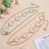 2Pcs 2 Colors Alloy Link Chain Belts AJEW-GF0009-21A-4
