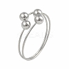 Round Brass Open Cuff Torque Bangles for Women BJEW-Z074-03P-1