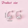 Natural Pearl Teardrop Stud Earrings JE1078B-2