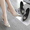 4Pcs 2 Styles Square/Rectangle Alloy Rhinestone Detachable Shoe Buckle Clips AJEW-WR0002-31P-5