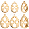 10Pcs 2 Styles Brass Pendant Rhinestone Settings KK-BBC0008-53-1