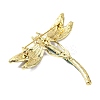Golden Plated Alloy Colorful Rhinestone Insect Brooches LS-JEWB-L017-07G-01-2