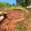 Natural Peridot Hair Bands PW-WGC1C33-49-1