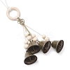 Iron Bell & Alloy Key Pendant Decorations HJEW-JM03587-5