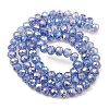 Spray Painted Imitation Jade Glass Beads Strands GLAA-P058-01B-07-2
