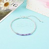 Natural Amethyst Beaded Bracelets BJEW-JB06384-02-2