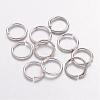 Platinum Color Brass Open Jump Rings X-JRC8mm-NF-1