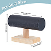 T-Shaped Bar PU Leather Bracelet Display Stands with Wooden Base AJEW-WH0471-127A-2