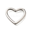 304 Stainless Steel Heart Linking Rings STAS-I321-73P-1