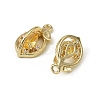 Brass Micro Pave Cubic Zirconia Pendants KK-C107-05G-2