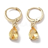 Real 18K Gold Plated Brass Dangle Hoop Earrings EJEW-L269-045G-04-1