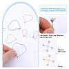 12Pcs 304 Stainless Steel Ball Stud Earring Post & 24Pcs Hoop Earring Findings DIY-UN0002-86-4