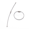 Stainless Steel Wire Keychain Clasps STAS-WH0014-42A-1