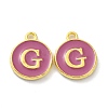Golden Plated Alloy Enamel Charms ENAM-XCP0001-13G-1