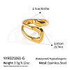 Irregular 304 Stainless Steel Cuff Open Rings for Women TO5152-6