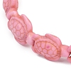 Tortoise Synthetic Turquoise Beads Stretch Bracelets for Women BJEW-JB11691-3
