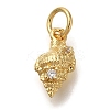 Rack Plating Brass Micro Pave Cubic Zirconia Charms KK-I720-55G-1