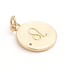 Brass Micro Pave Cubic Zirconia Pendants ZIRC-E164-34E-G-2
