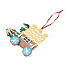Christmas Car Handmade Polymer Clay Pendant Decorations HJEW-P017-03F-2