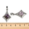 Natural Amethyst Pendants X-G-P517-03P-03-3