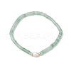 Natural Green Aventurine and Pearl Beads Btacelets BJEW-JB10681-05-1
