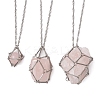 3Pcs 3 Sizes 304 Stainless Steel Singapore Chain Macrame Pouch Pendant Necklace Making SA-CJ982C-P-5