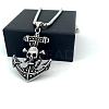 Vintage Viking Anchor Pendant 304 Stainless Steel Men’s Fashion Necklaces IH1305-5