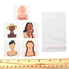 100Pcs 5 Styles Square Girl Print Paper Earring Display Cards CDIS-FS0001-25-5
