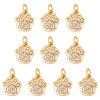 Brass Micro Pave Clear Cubic Zirconia Charms X1-RJEW-T063-38G-NF-3
