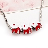 Christmas Theme Alloy Enamel European Beads MPDL-Q213-06AS-1