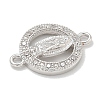 Rack Plating Brass Micro Pave Clear Cubic Zirconia Religion Virgin Mary Connector Charms KK-L224-094P-02-2