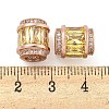 Rack Plating Brass Micro Pave Cubic Zirconia European Beads KK-F089-31RG-06-3