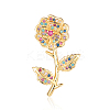 3Pcs Brass Micro Pave Cubic Zirconia Pendants ZIRC-OY001-55G-1