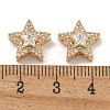 Brass Micro Pave Cubic Zirconia Beads KK-U037-08G-02-3