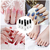 Transparent Glass with Plastic Nail Polish Empty Bottle AJEW-GF0009-74C-5