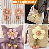 1 Sets 6Pcs 6 Styles Flower Fabric Brooches Mixed Colors ST-CJ0038-001-7