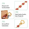 7Pcs 7 Colors Alloy Enamel Flower Link Bag Extension Chains HJEW-TAC0104-4