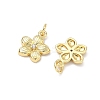 Brass Micro Pave Cubic Zirconia Pendants KK-P345-63B-G-2