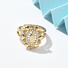 Virgin Mary Theme Clear Cubic Zirconia Finger Rings RJEW-G337-02G-07-2