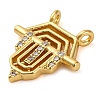 Brass Micro Pave Cubic Zirconia Pendants KK-K339-10A-01-2
