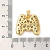 Brass Micro Pave Cubic Zirconia Pendants KK-E061-03G-13-3