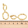 304 Stainless Steel Oval Dangle Stud Earrings EJEW-I320-20G-5