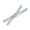 Braided Cotton Cord Slider Bracelet Making MAK-R001-01G-27-3