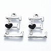 UV Plated Alloy Enamel Pendants PALLOY-S181-002-RS-1