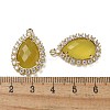 Natural Korean Jade Faceted Teardrop Pendants G-I375-01G-05-3