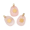 Natural Rose Quartz Pendants STAS-P380-77G-04-1