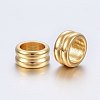 304 Stainless Steel Grooved Beads STAS-E436-13G-2