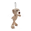 Cartoon PP Cotton Plush Simulation Soft Stuffed Animal Toy Bear Pendants Decorations HJEW-K043-03-3