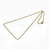 304 Stainless Steel Cable Chain Necklaces NJEW-E026-15G-2