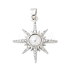 Brass Micro Pave Clear Cubic Zirconia Pendants KK-S507-01P-1
